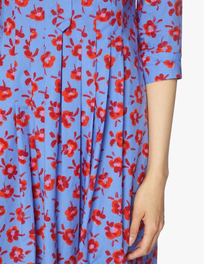 rinascente Rosso35 Vestito con camicia stampa fiori - multicolor