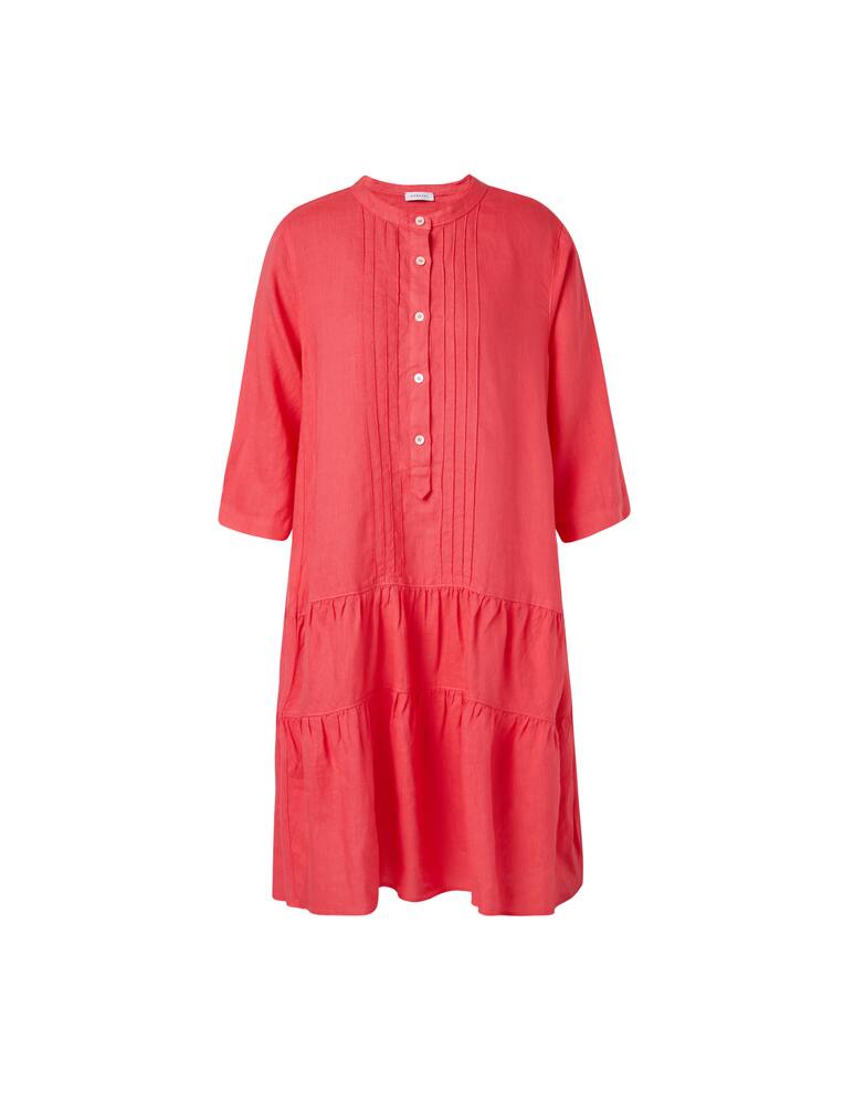 rinascente Rosso35 Vestito balze in lino - rosa