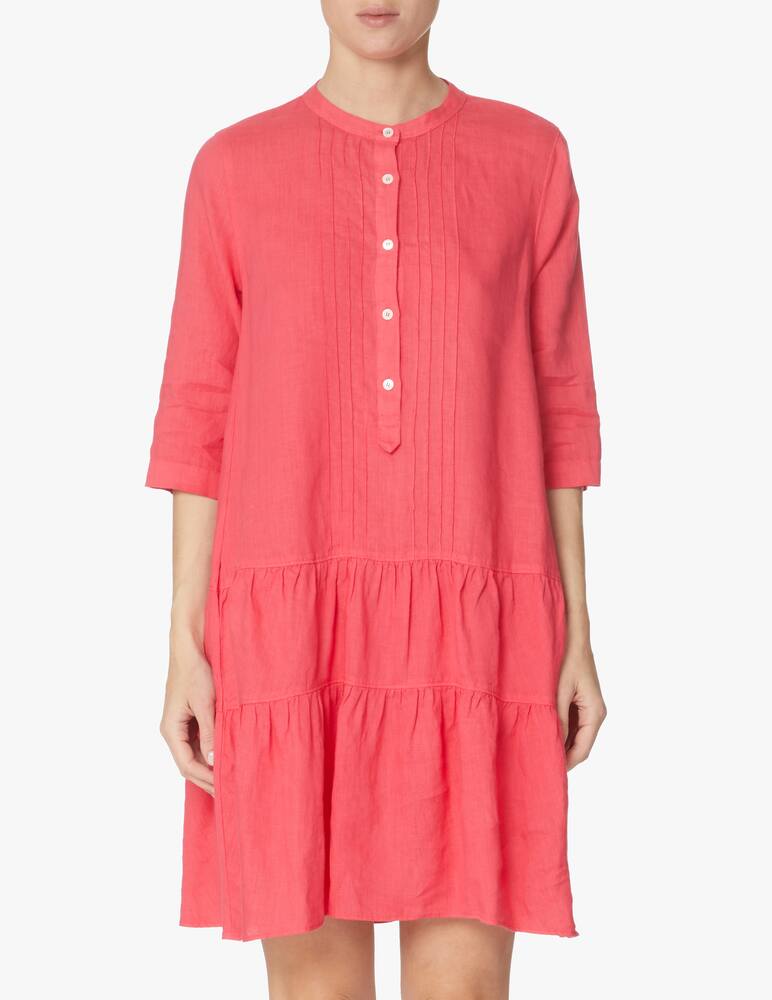 rinascente Rosso35 Vestito balze in lino - rosa