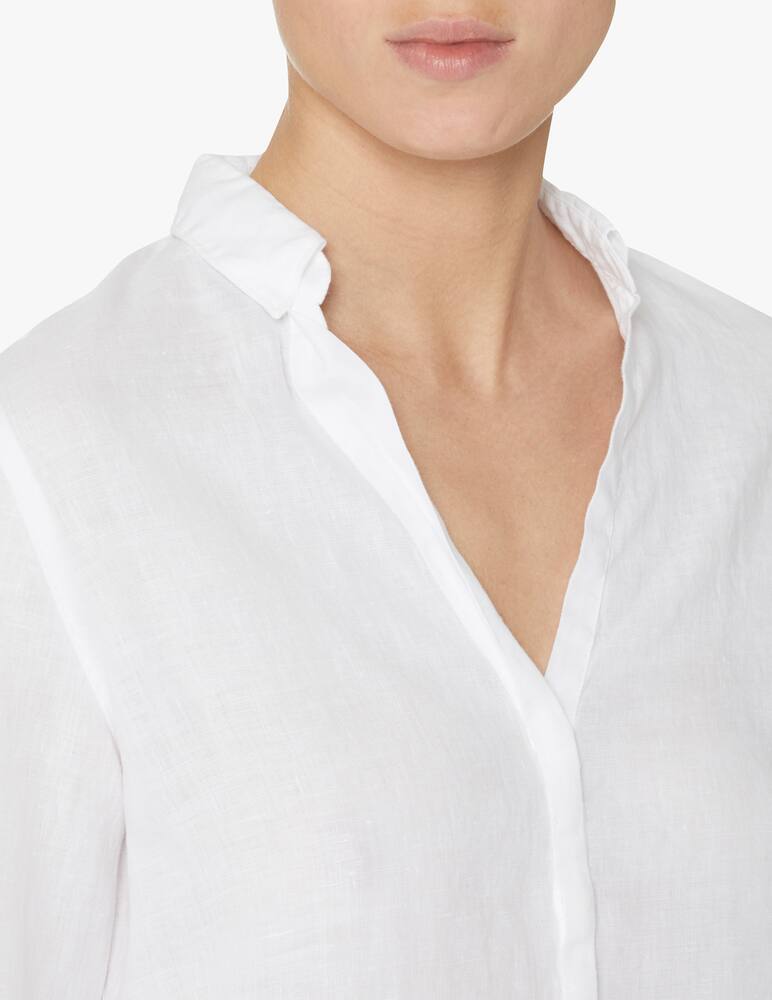 rinascente Rosso35 Linen v neck shirt - white