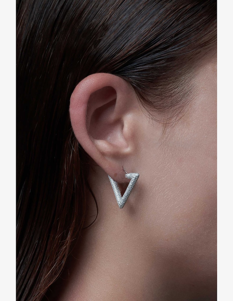 rinascente LAG World Triangle pavé hoop earring