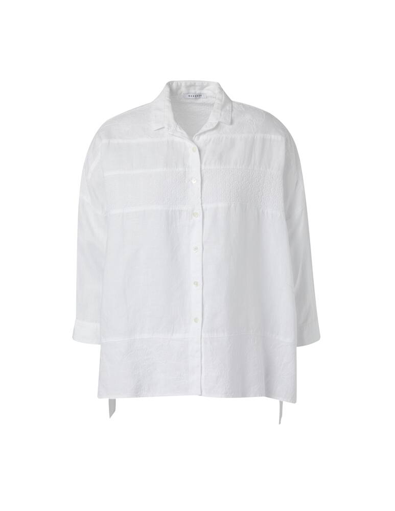 rinascente Rosso35 Shirt with flower embroidery - white
