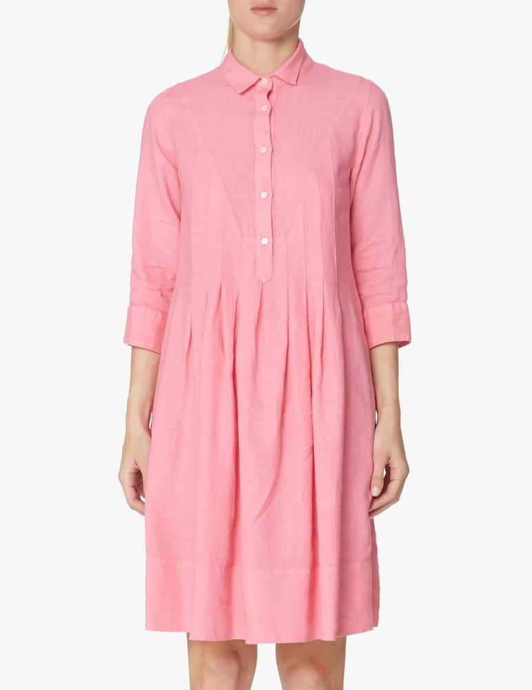 rinascente Rosso35 Tunica con camicia in lino - rosa