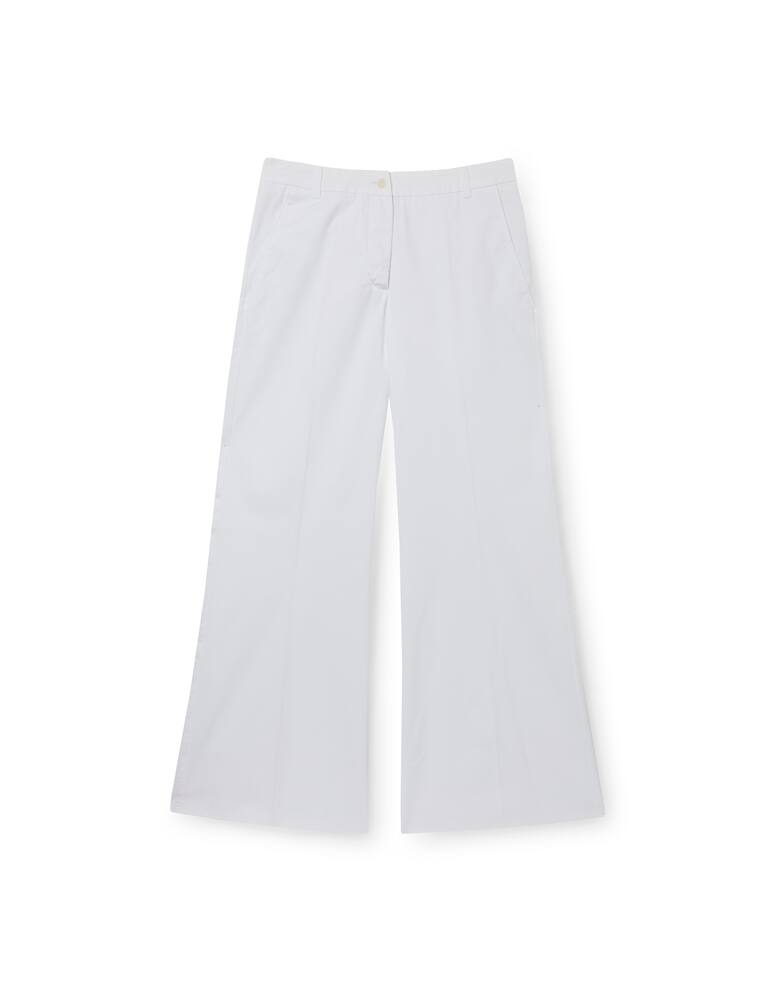 rinascente Rosso35 Cotton gabardine flare trousers - white