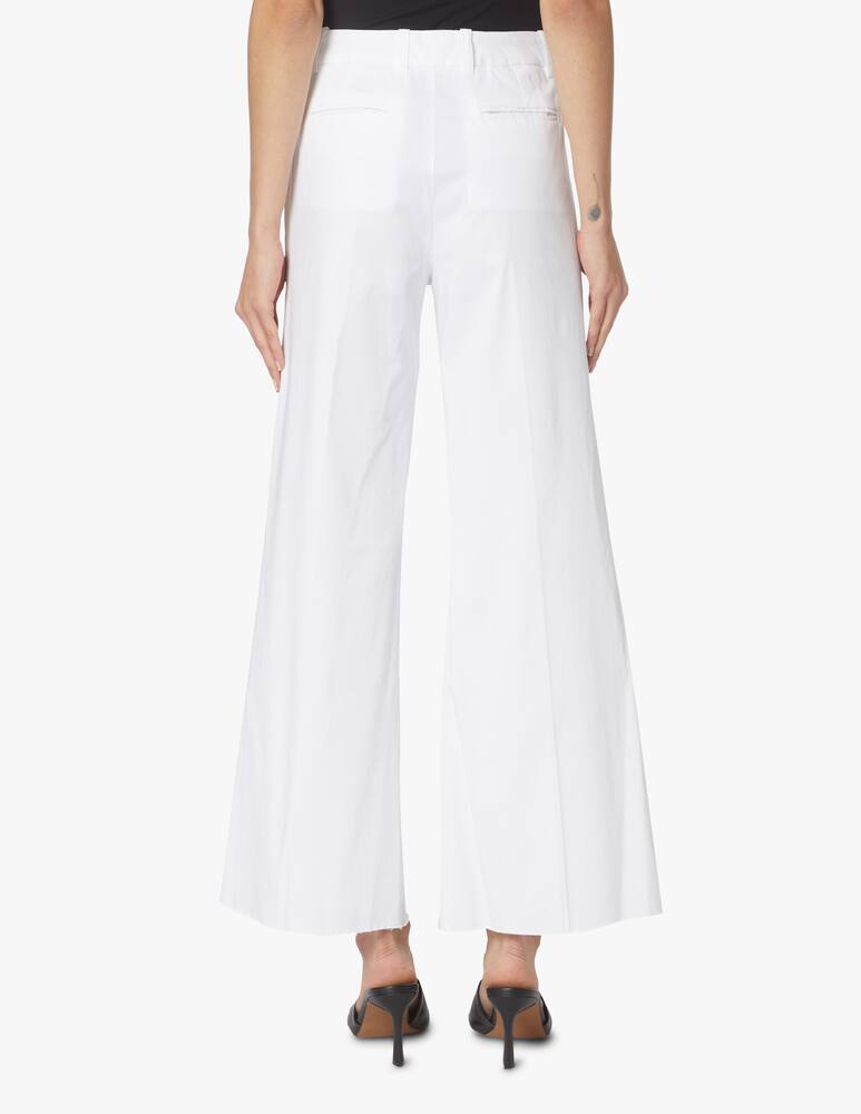 Rosso35 Cotton gabardine flare trousers - white - picture 3 Rosso35 Cotton gabardine flare trousers - white - picture 3