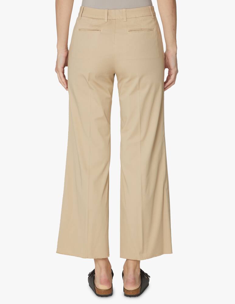 rinascente Rosso35 Wide-leg frayed cotton trousers - white