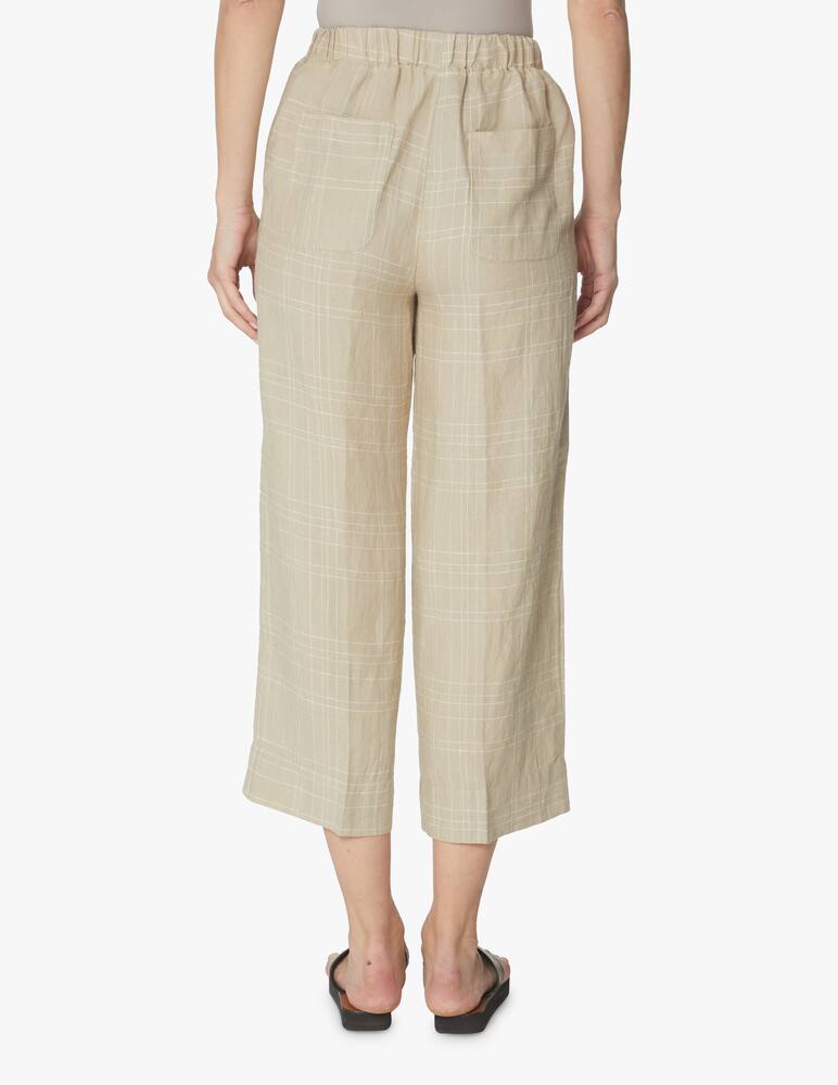 rinascente Rosso35 Pantaloni con elastico alla vita gamba larga in lino - beige