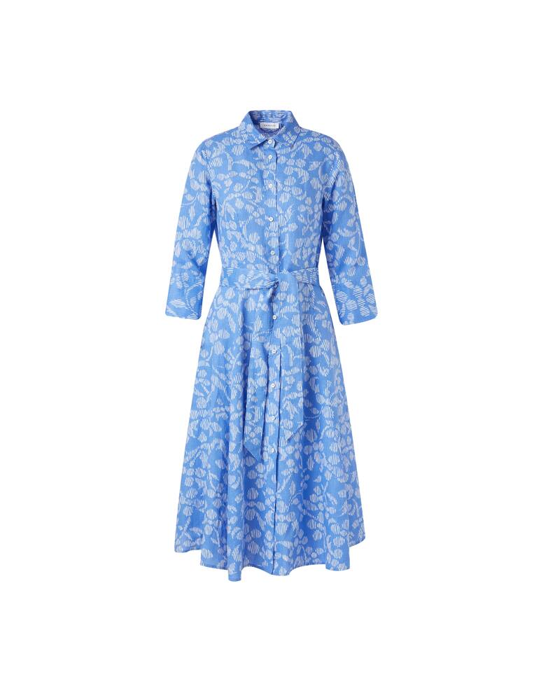 rinascente Rosso35 Chemisier con stampa fiori e righe - azzurro