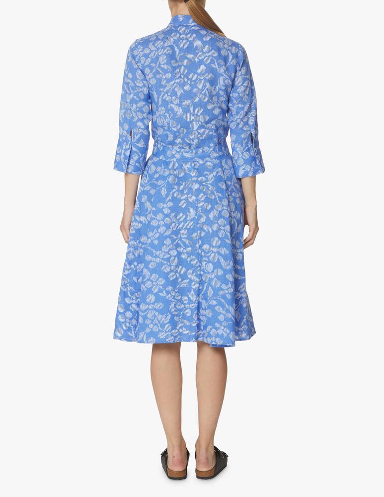 rinascente Rosso35 Chemisier con stampa fiori e righe - azzurro