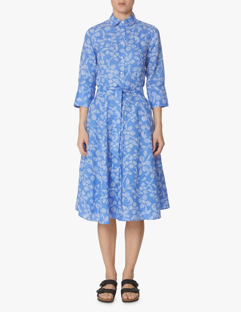 rinascente Rosso35 Chemisier con stampa fiori e righe - azzurro