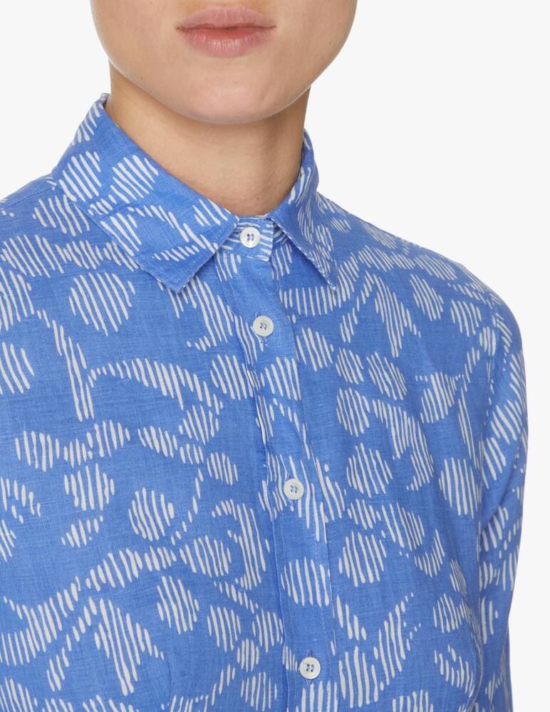 rinascente Rosso35 Chemisier con stampa fiori e righe - azzurro