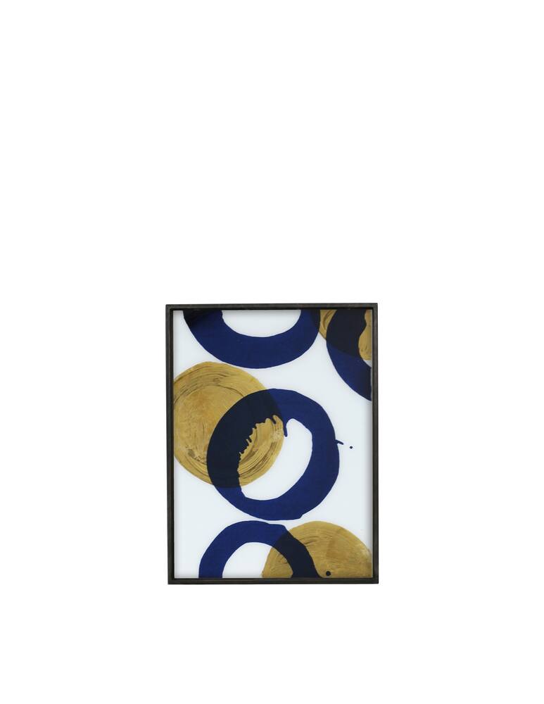 rinascente Ethnicraft Vassoio in vetro gold and blue halos