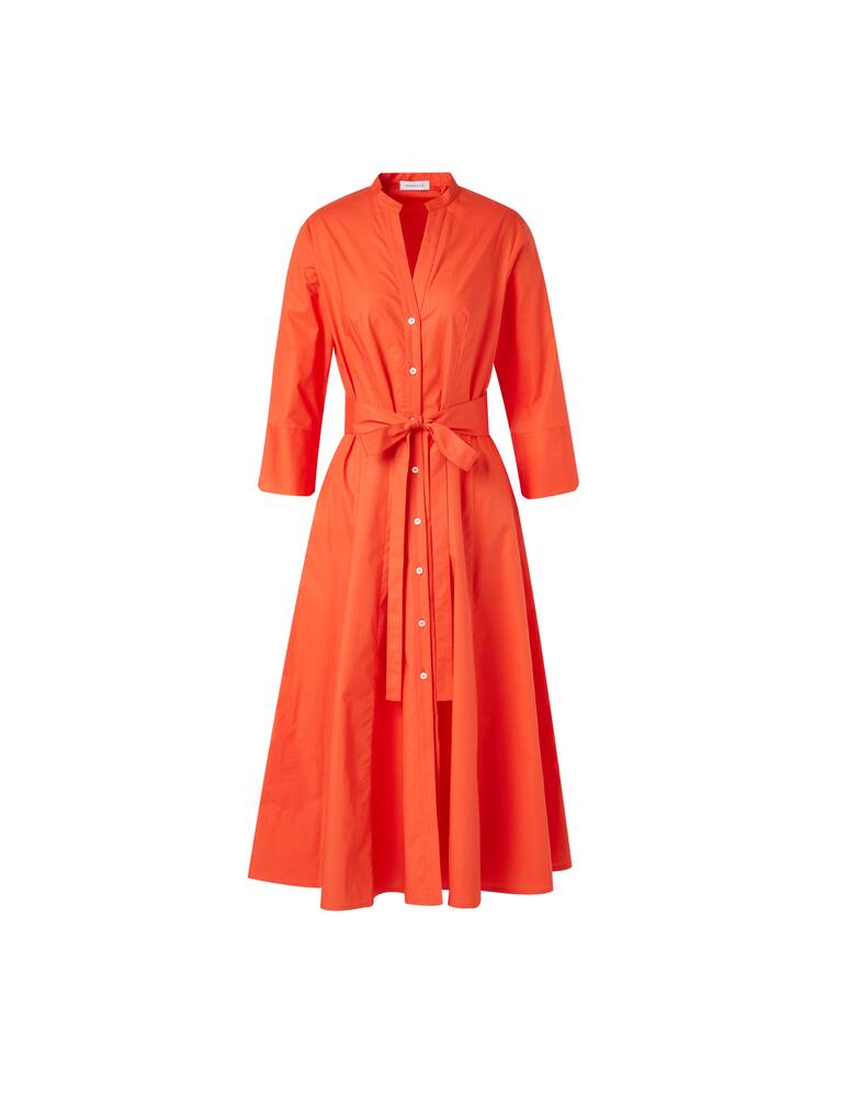 rinascente Rosso35 Cotton korean neck chemisie dress - orange