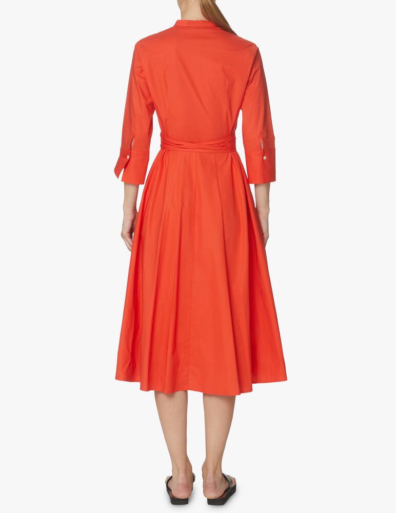 rinascente Rosso35 Cotton korean neck chemisie dress - orange