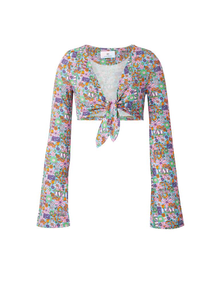 Chiara Ferragni Long sleeved cotton top - multi - picture 5 Chiara Ferragni Long sleeved cotton top - multi - picture 5