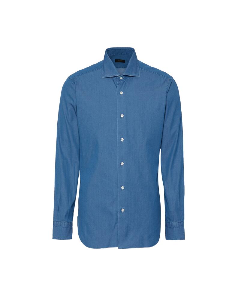 rinascente Barba Napoli Culto Denim Slim Shirt
