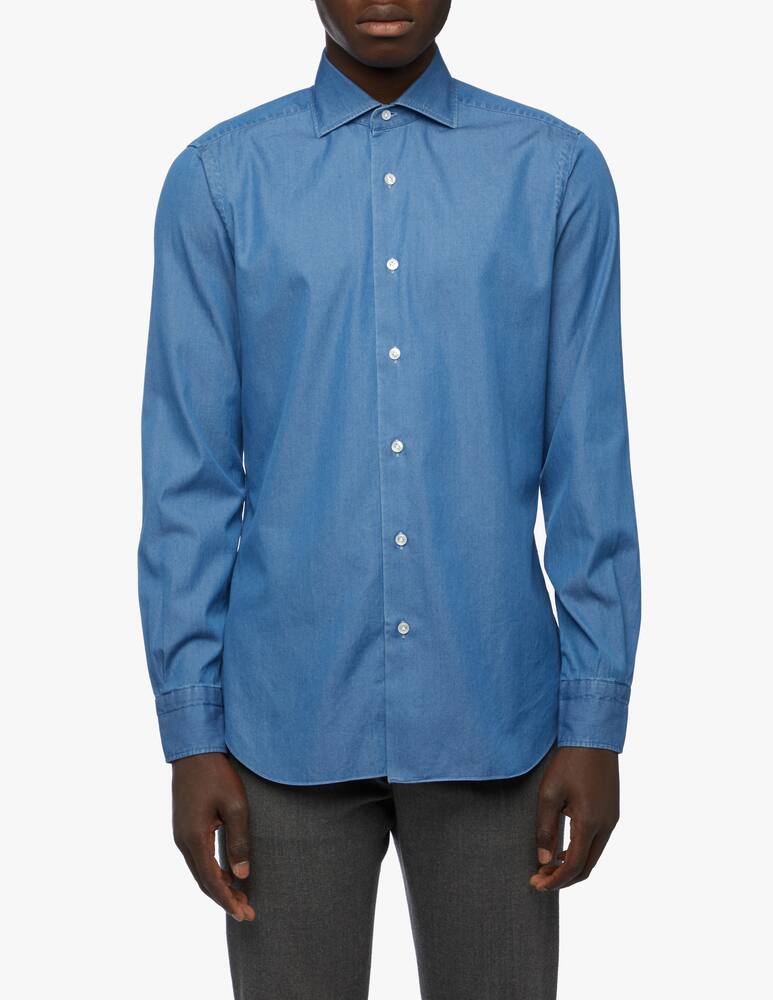 rinascente Barba Napoli Culto Denim Slim Shirt