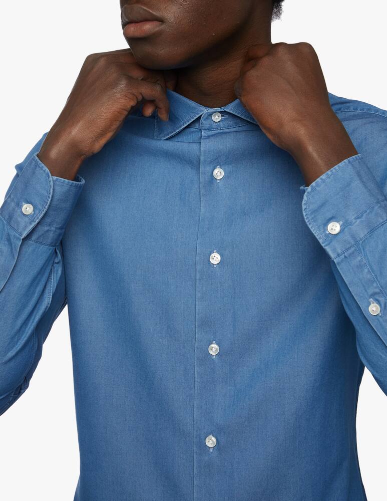 rinascente Barba Napoli Culto Denim Slim Shirt