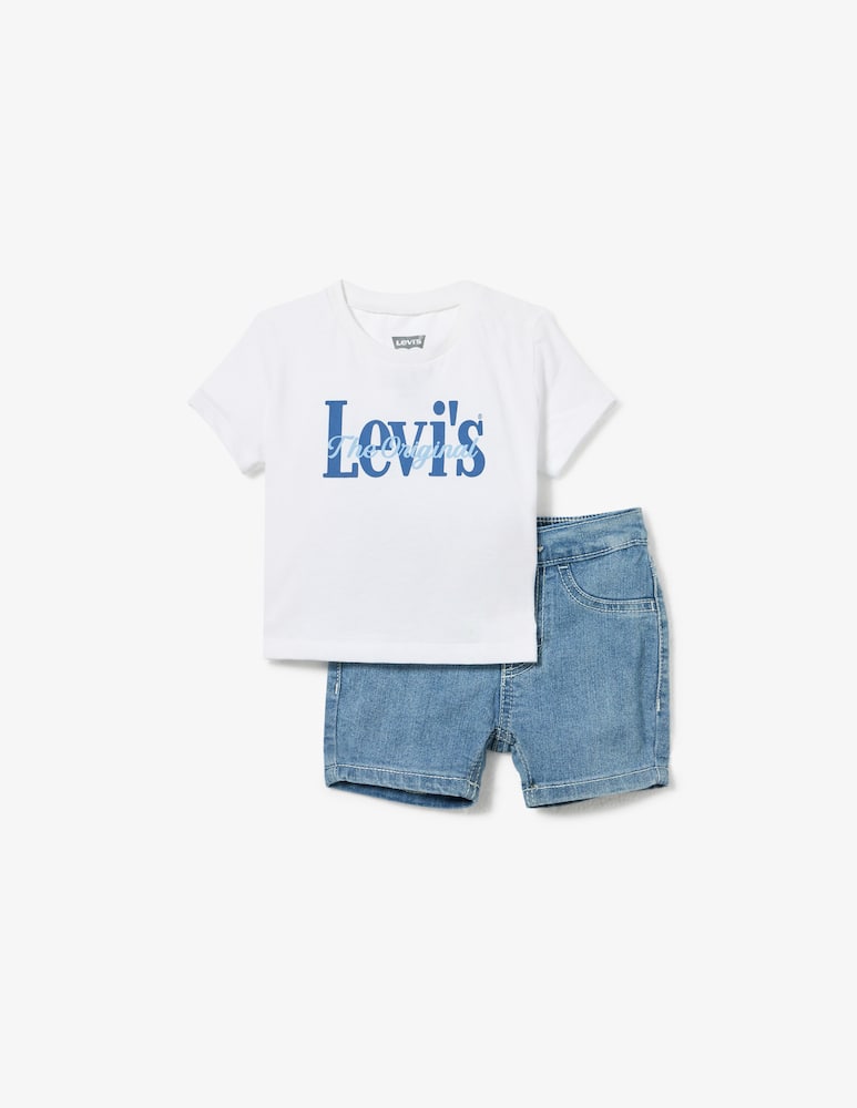 rinascente Levi's Logo t-shirt and denim shorts set