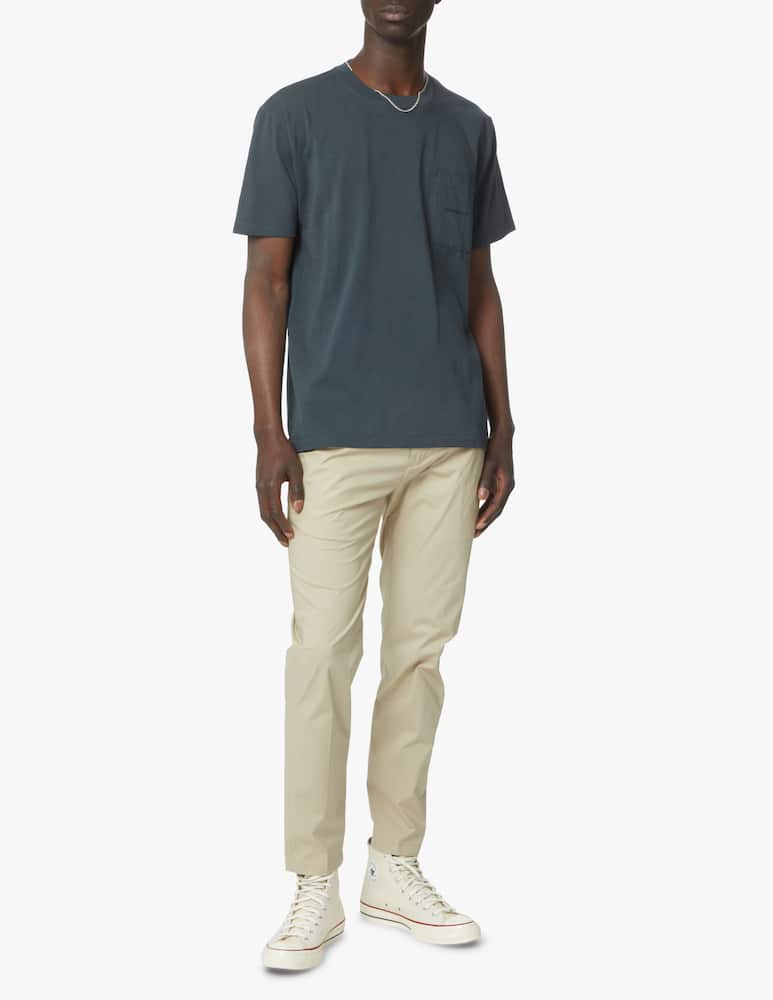 rinascente Department 5 T-shirt in cotone con taschino e logo - grigio