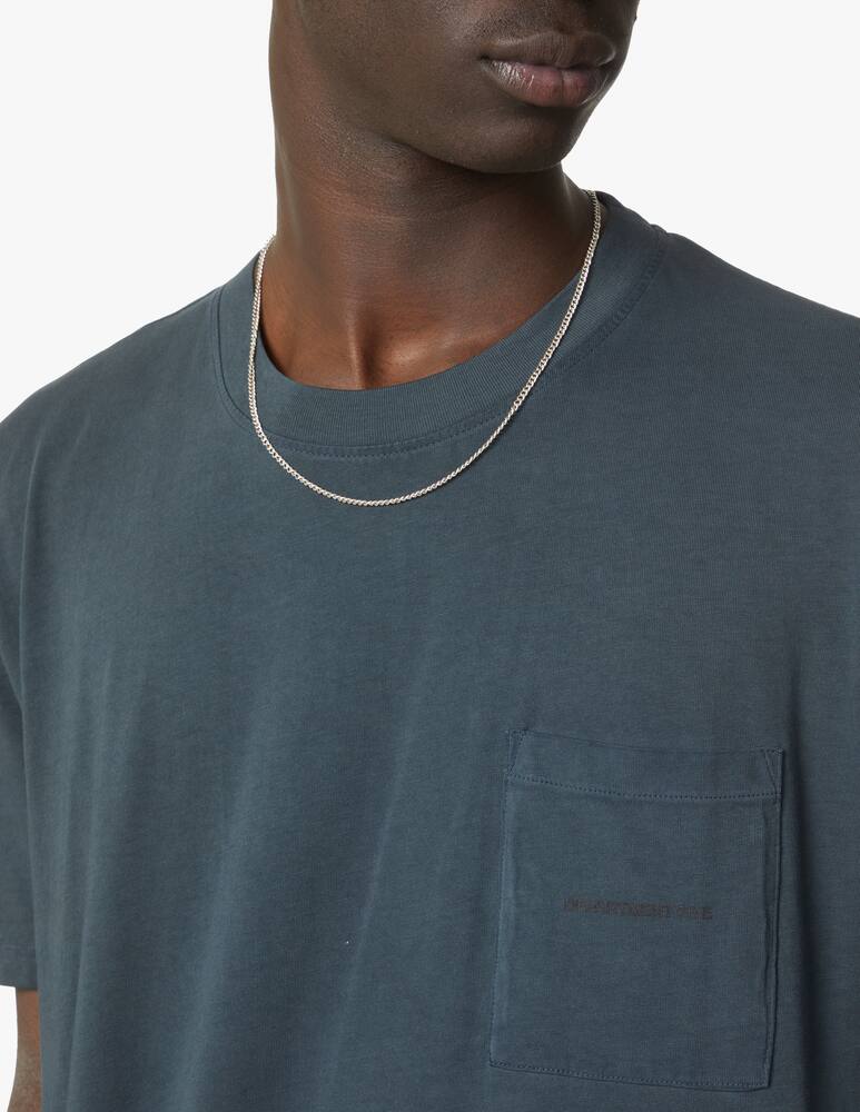 rinascente Department 5 T-shirt in cotone con taschino e logo - grigio