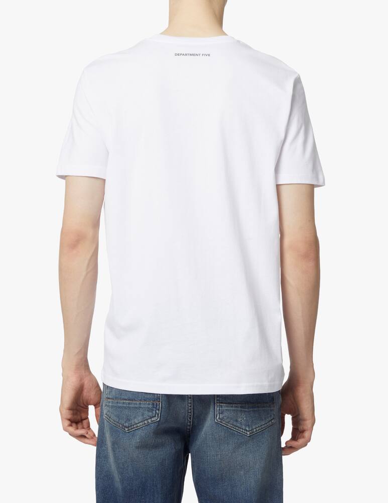 rinascente Department 5 T-shirt in cotone con logo grande - bianco