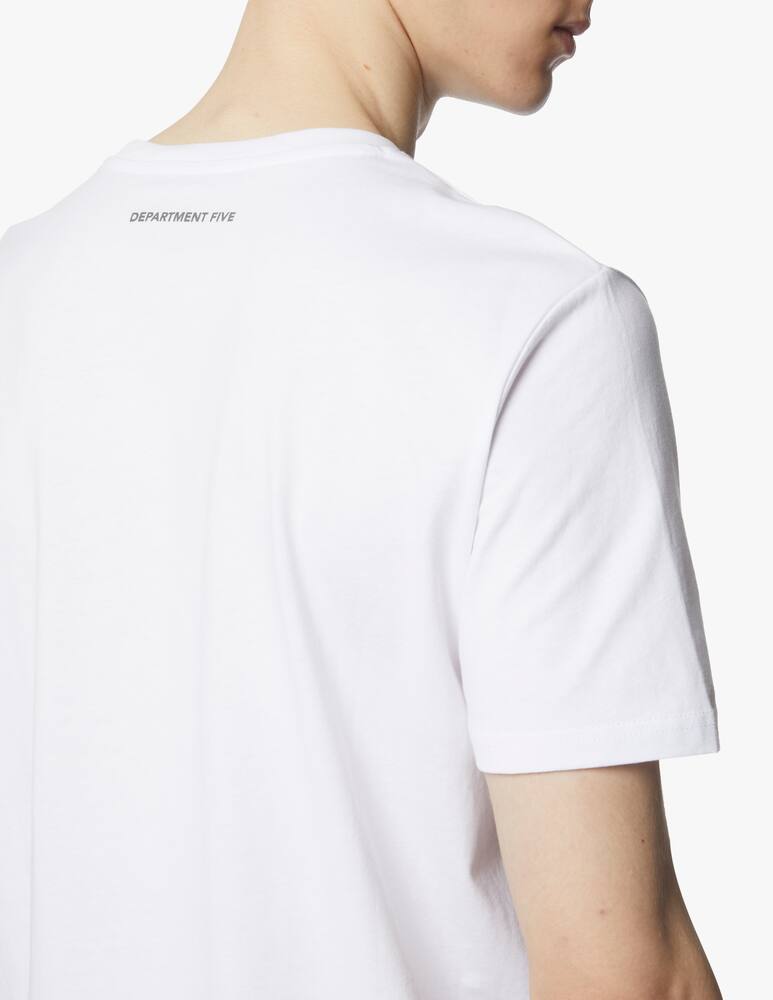 rinascente Department 5 T-shirt in cotone con logo grande - bianco