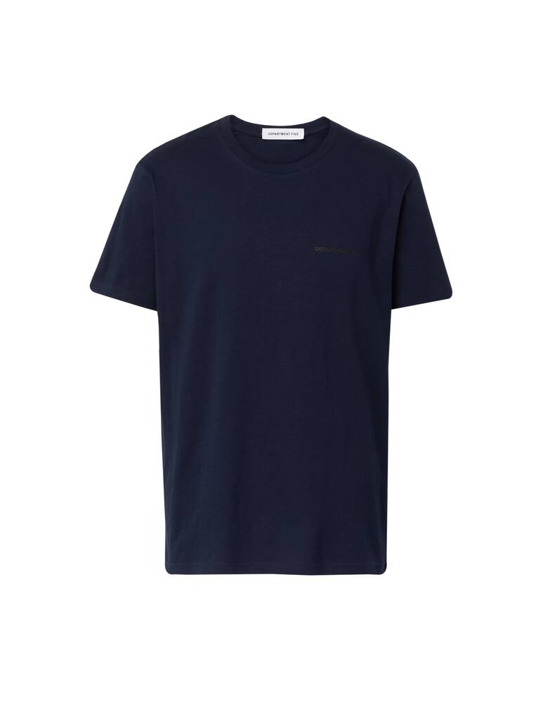 rinascente Department 5 Cotton t-shirt with logo on the chest - blue