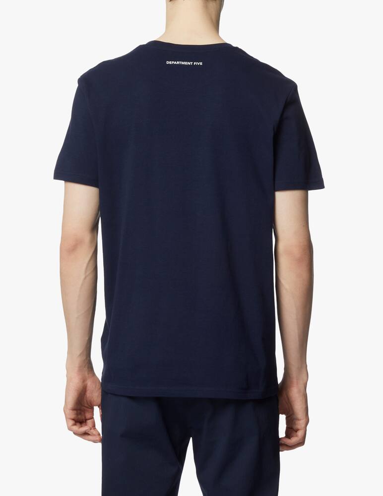 rinascente Department 5 Cotton t-shirt with logo on the chest - blue