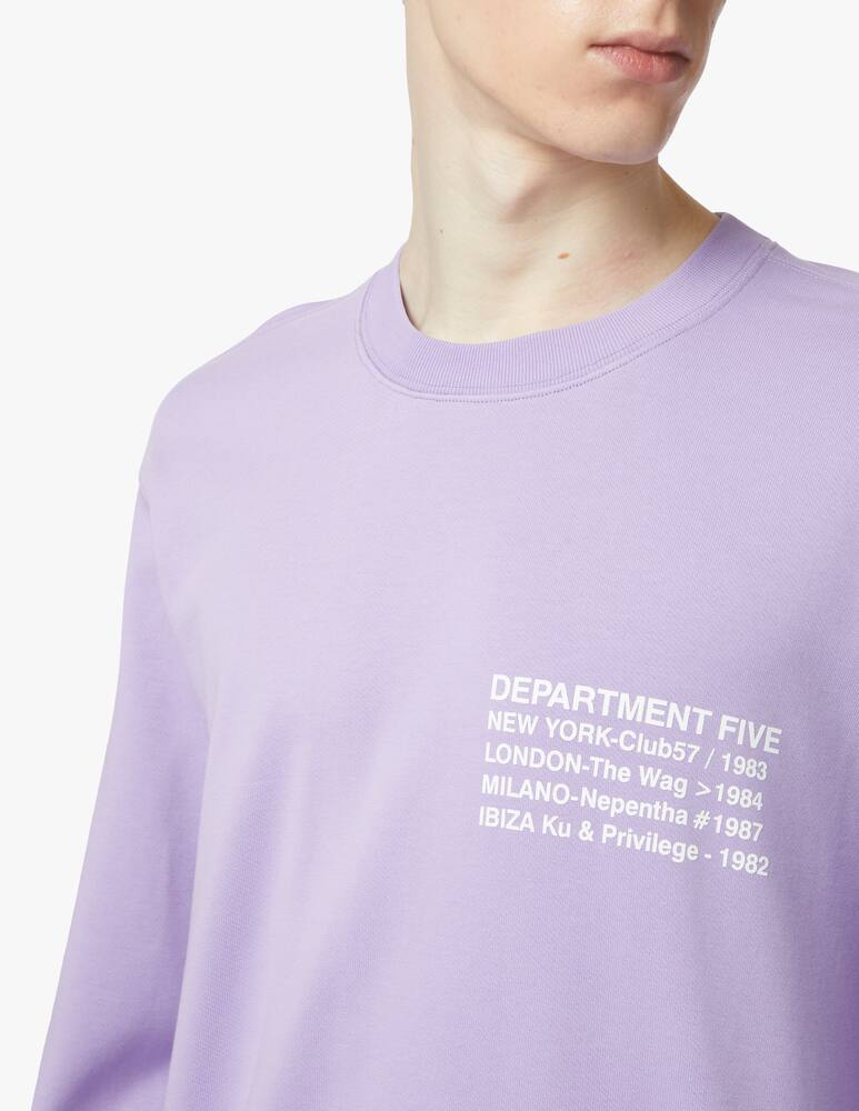 rinascente Department 5 Felpa girocollo con scritte sul petto - viola