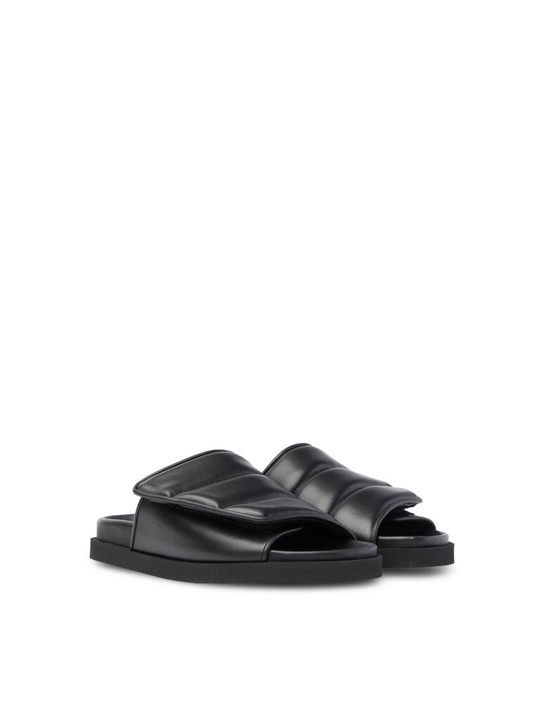 Gia Borghini Gia3 leather puffy platform slides - black - picture 2 Gia Borghini Gia3 leather puffy platform slides - black - picture 2