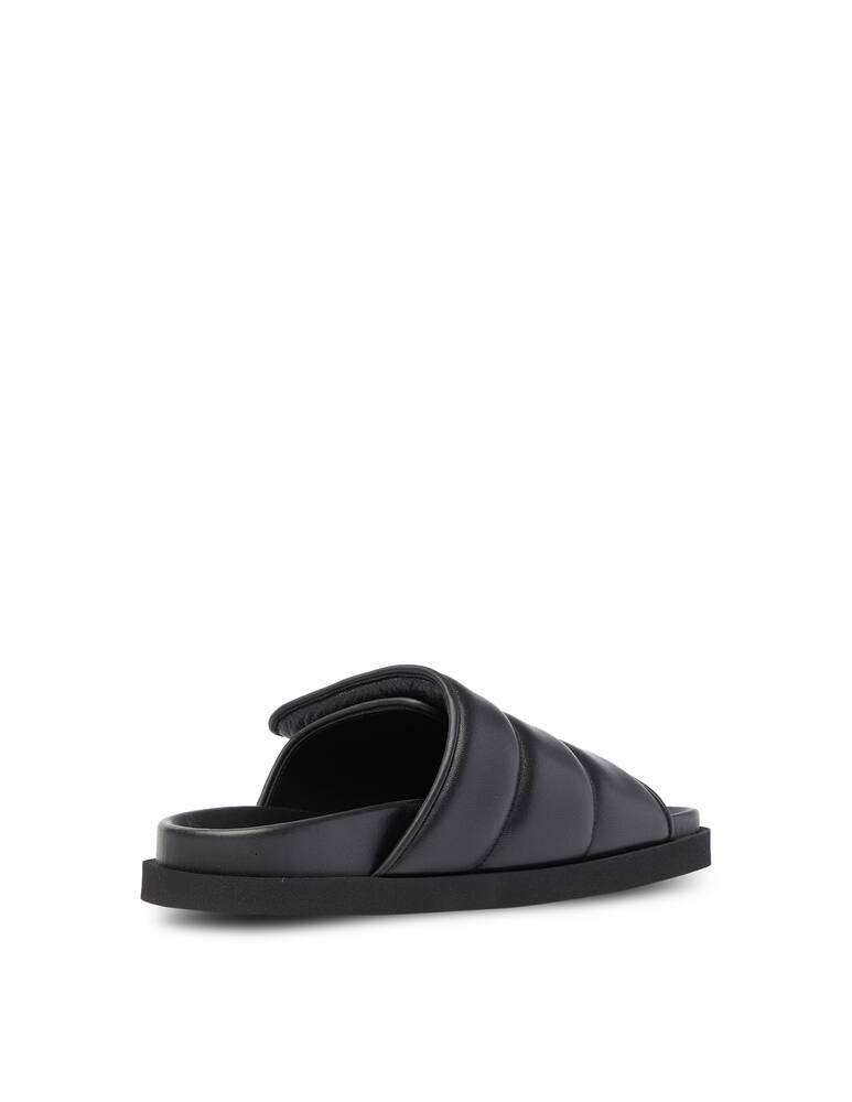 Gia Borghini Gia3 leather puffy platform slides - black - picture 4 Gia Borghini Gia3 leather puffy platform slides - black - picture 4
