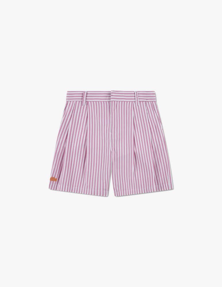 Lacoste Shorts con pinces a righe - immagine 1