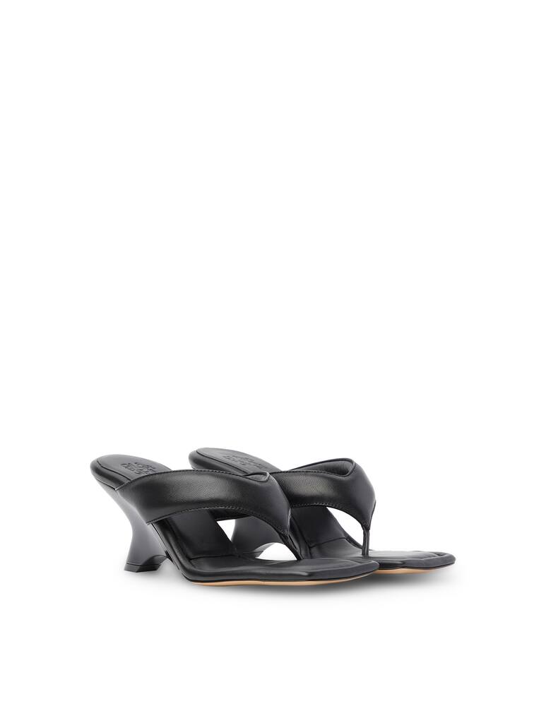 rinascente Gia Borghini Zeppe infradito in pelle Gia6 - nero