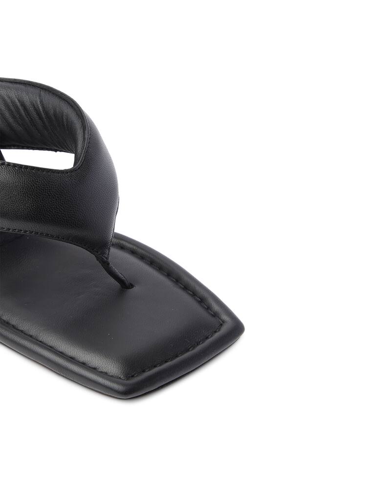 rinascente Gia Borghini Zeppe infradito in pelle Gia6 - nero