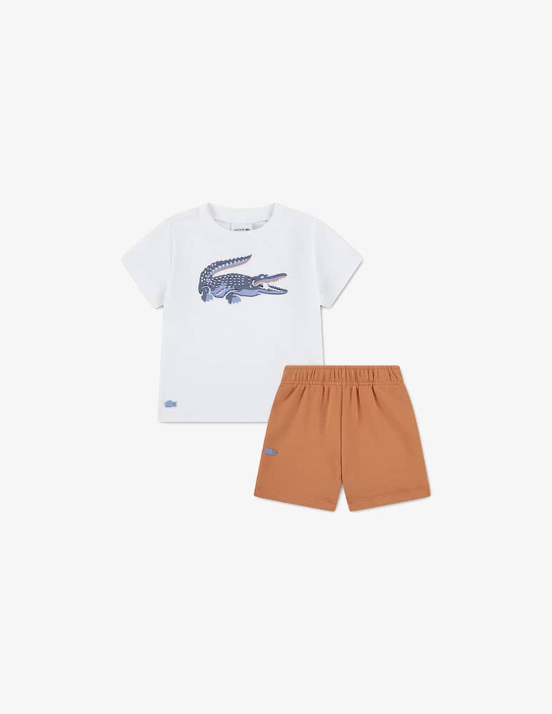 rinascente Lacoste Set t-shirt e shorts coccodrillo