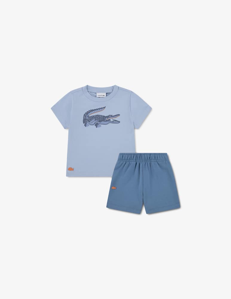 rinascente Lacoste Crocodile t-shirt and shorts set