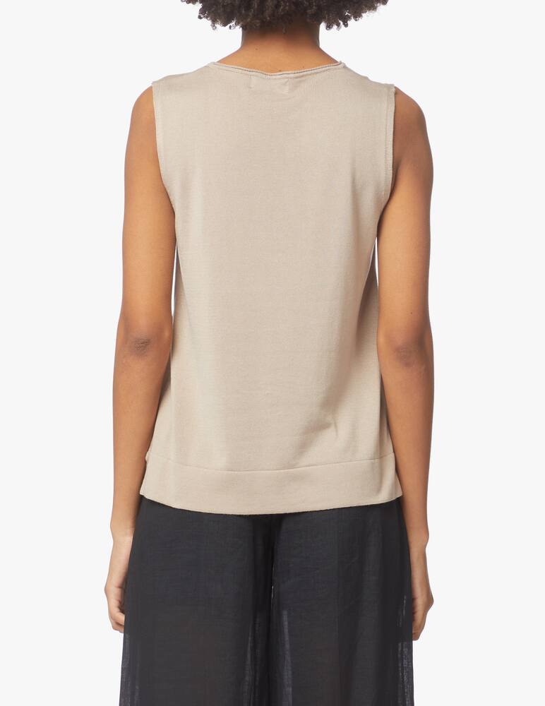 rinascente Rinascente Collection Crewneck top with slits - beige