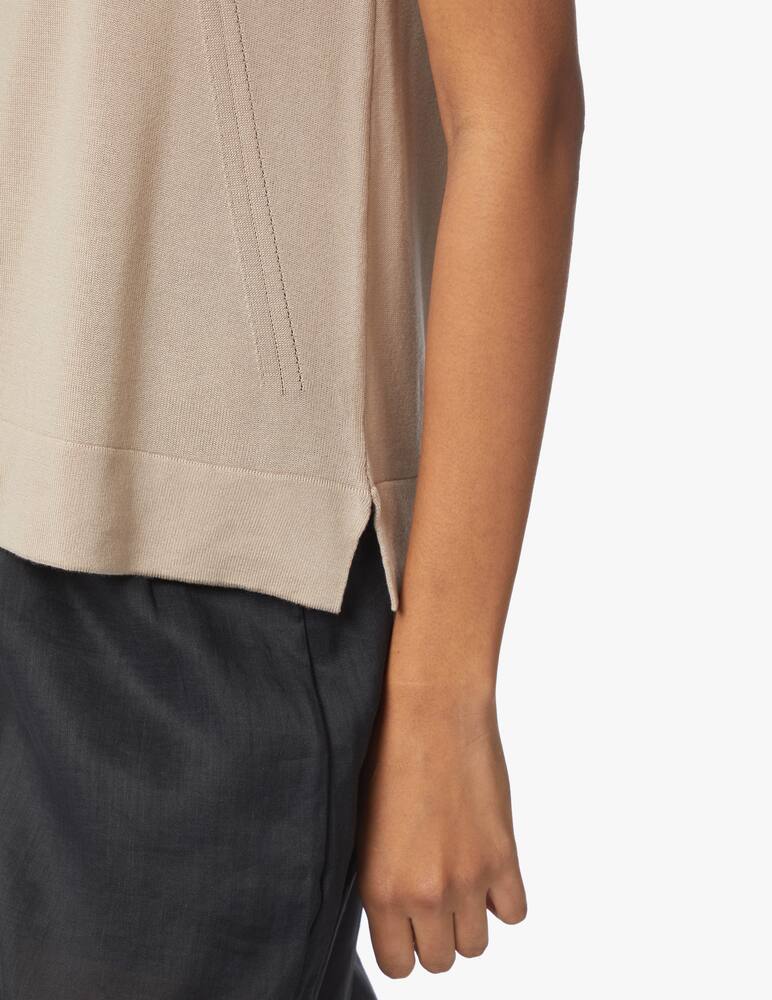 rinascente Rinascente Collection Crewneck top with slits - beige