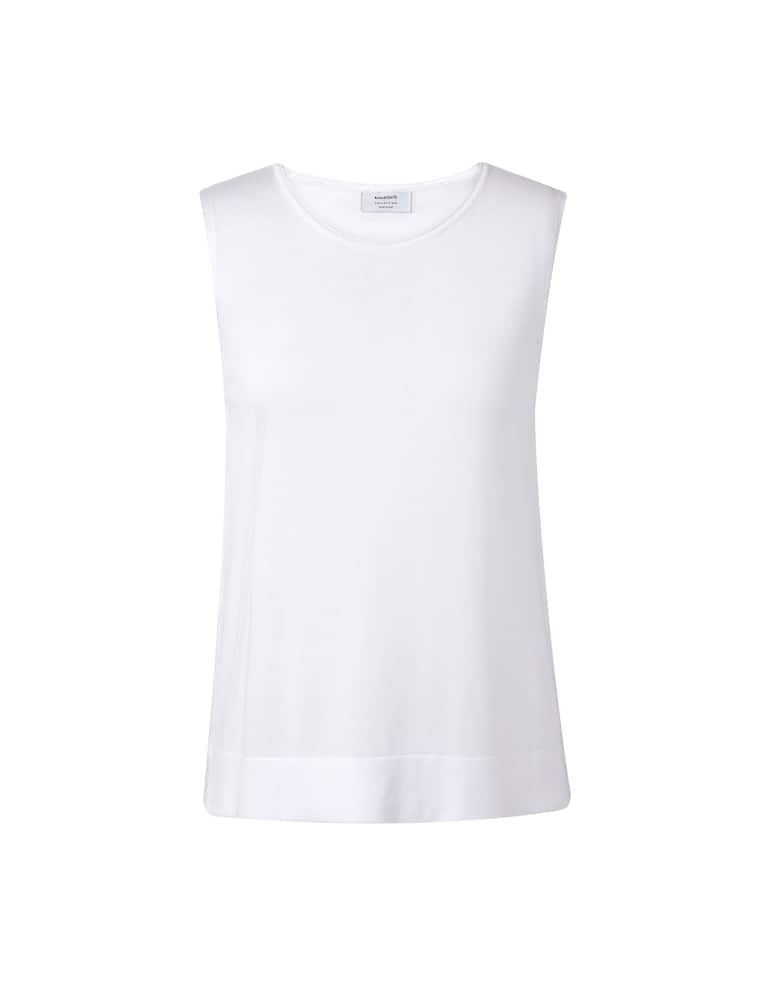 Rinascente Collection Crewneck top with slits - white - picture 5