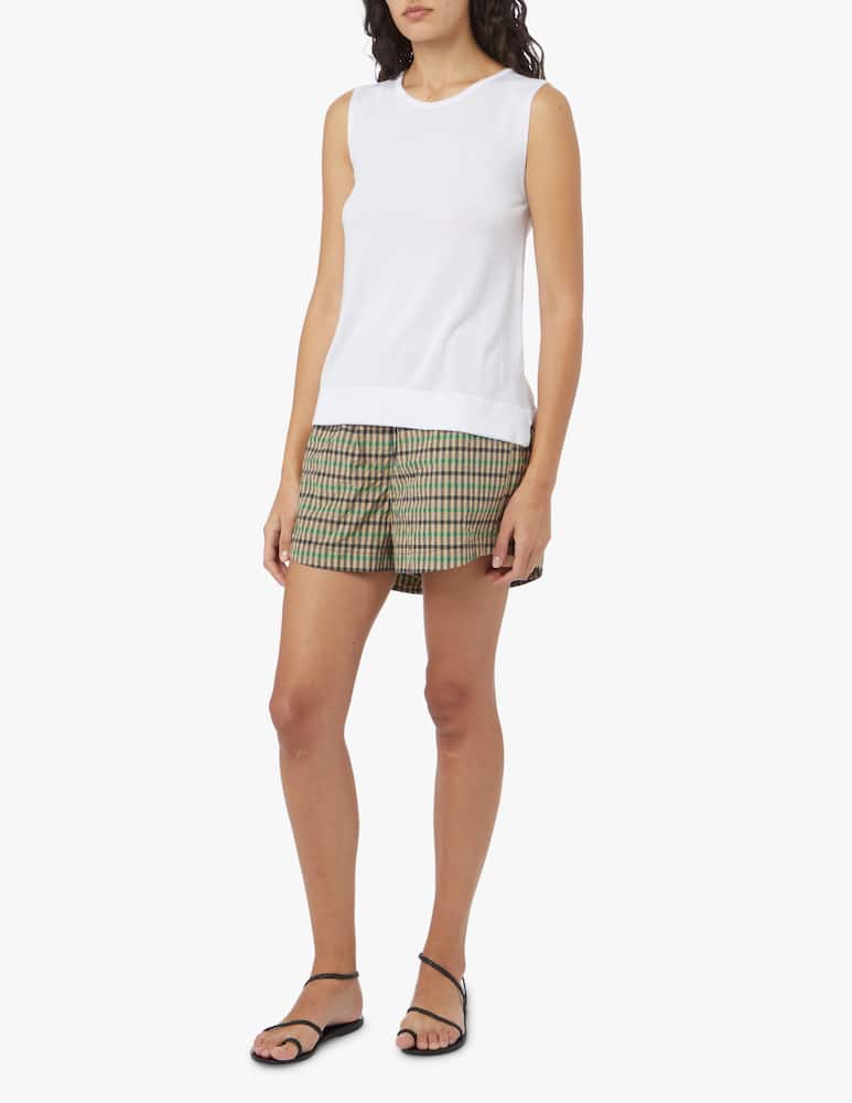 Rinascente Collection Crewneck top with slits - white - picture 2