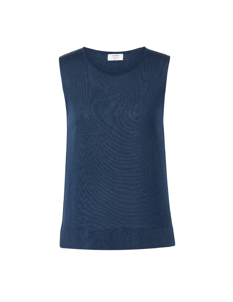 rinascente Rinascente Collection Top girocollo con spacchi - blu