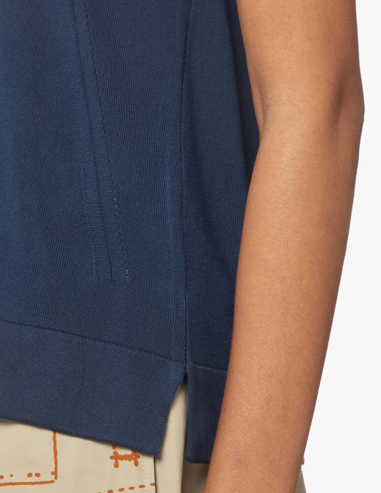 rinascente Rinascente Collection Top girocollo con spacchi - blu