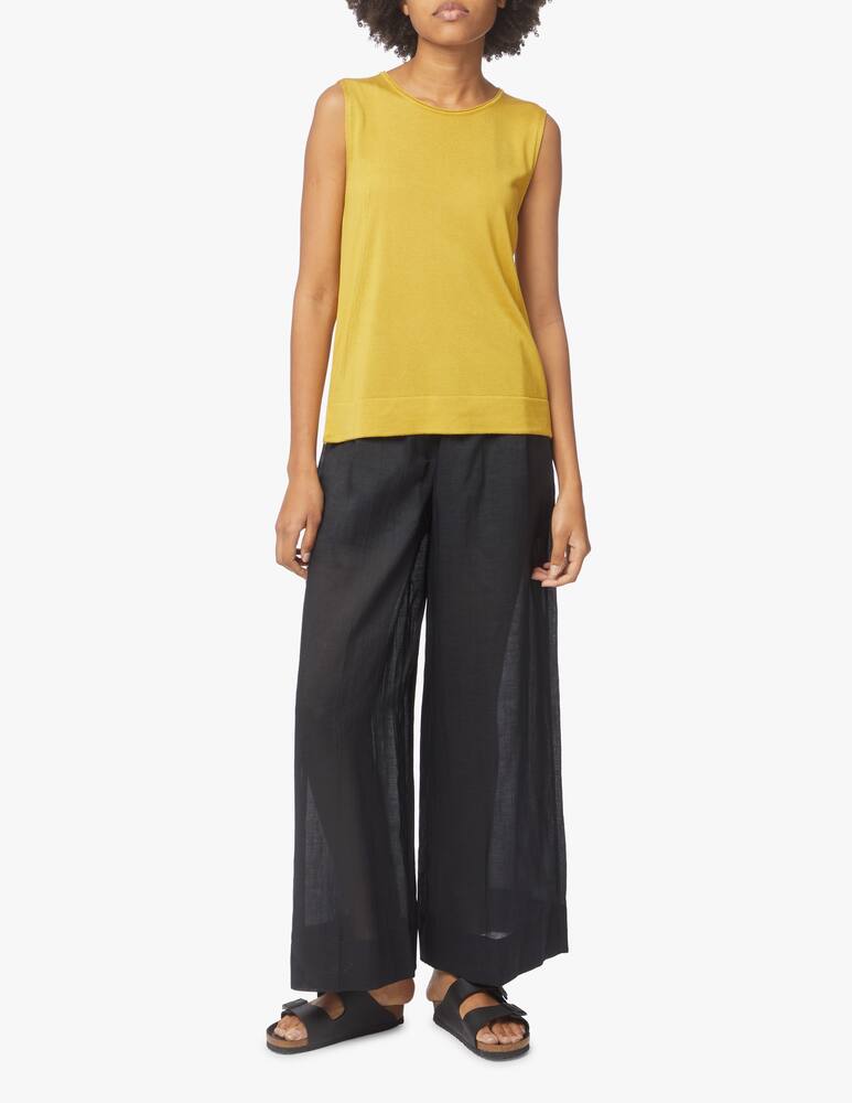 rinascente Rinascente Collection Crewneck top with slits - yellow