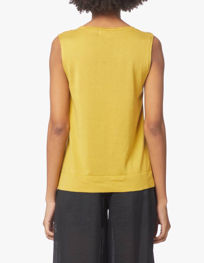 rinascente Rinascente Collection Crewneck top with slits - yellow