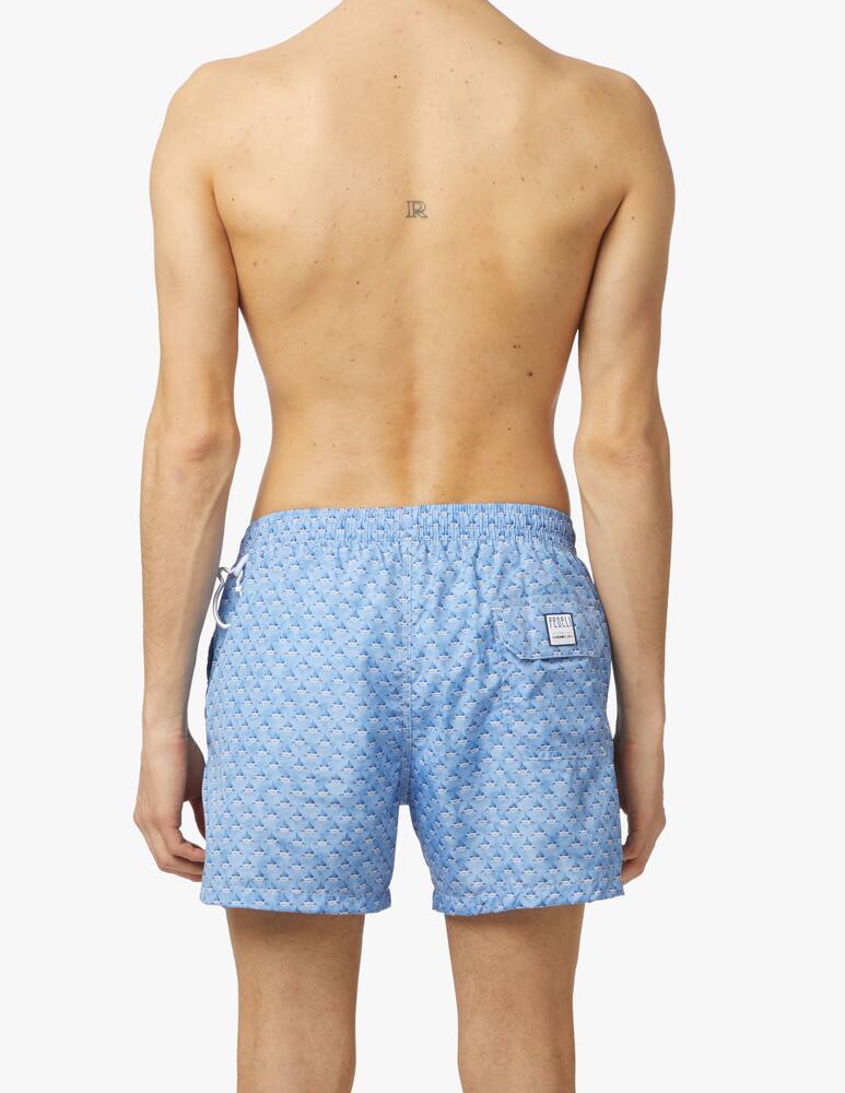 rinascente Fedeli Printed madeira swimshort - blue