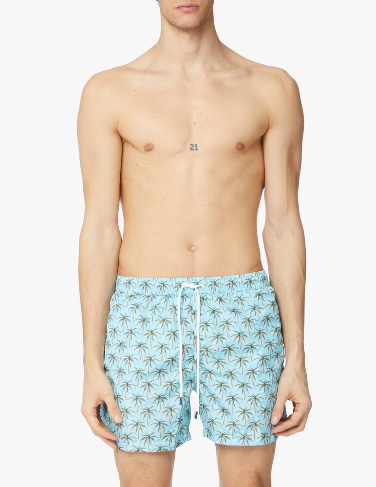 rinascente Fedeli Printed madeira swimshort - light blue