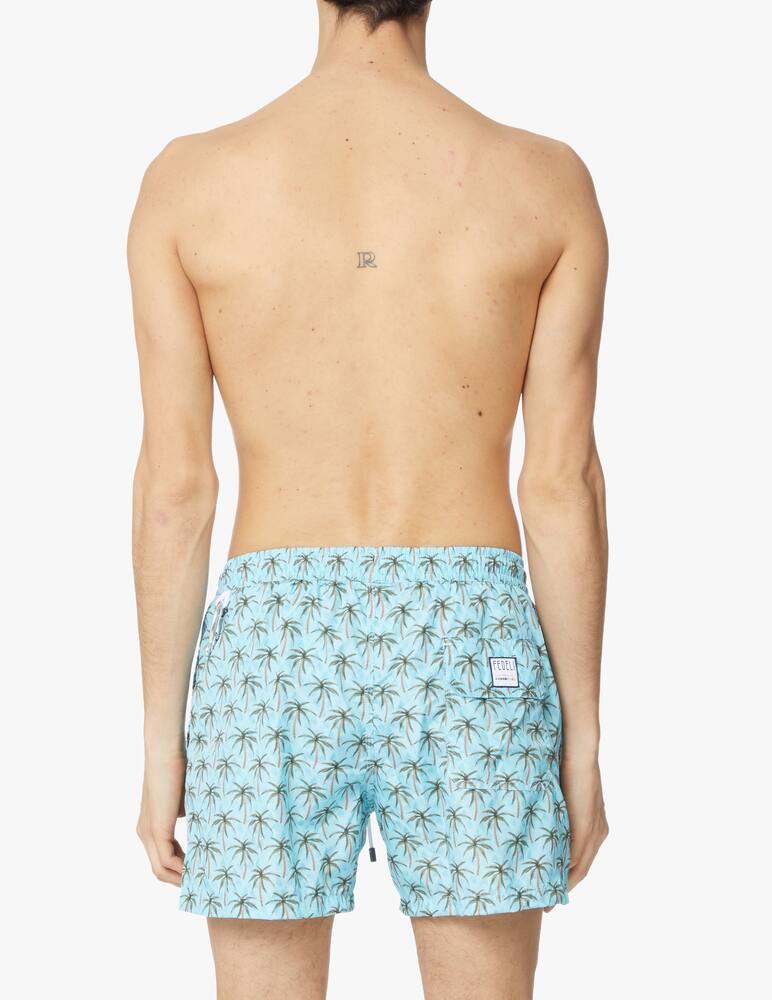 rinascente Fedeli Printed madeira swimshort - light blue