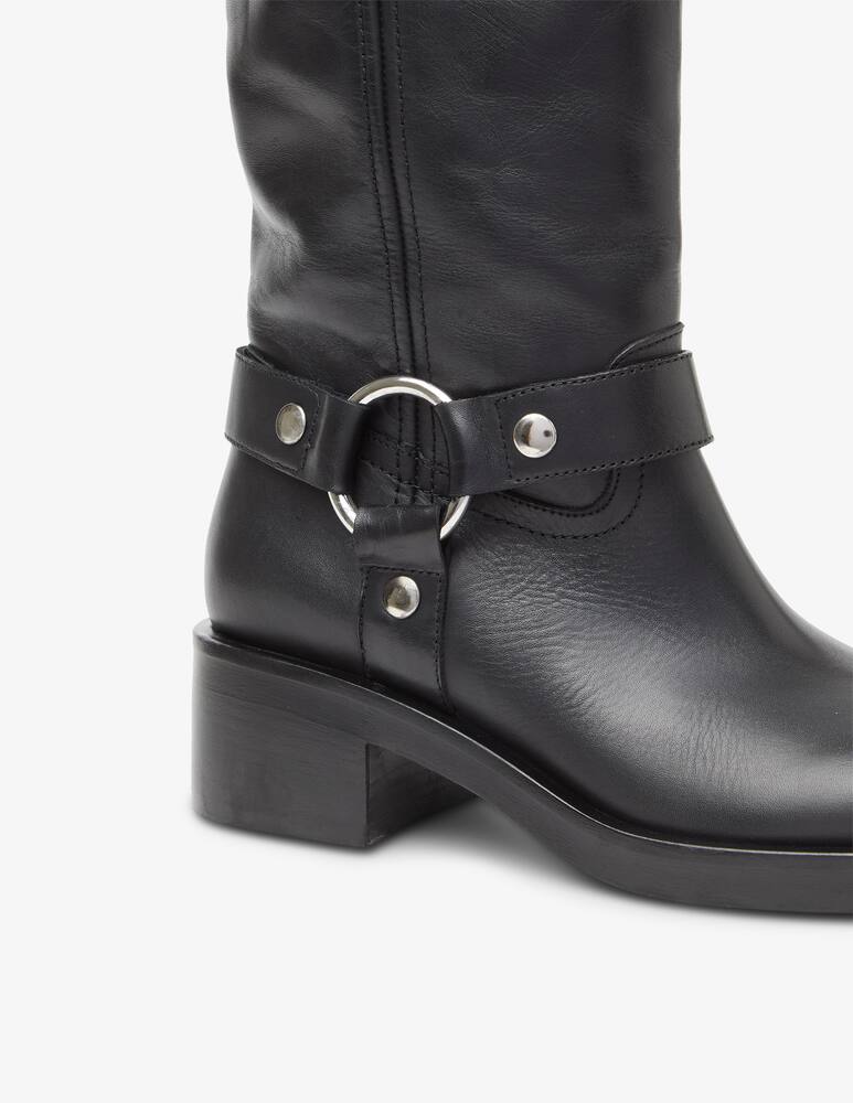rinascente Strategia Joy2 flat leather biker boot