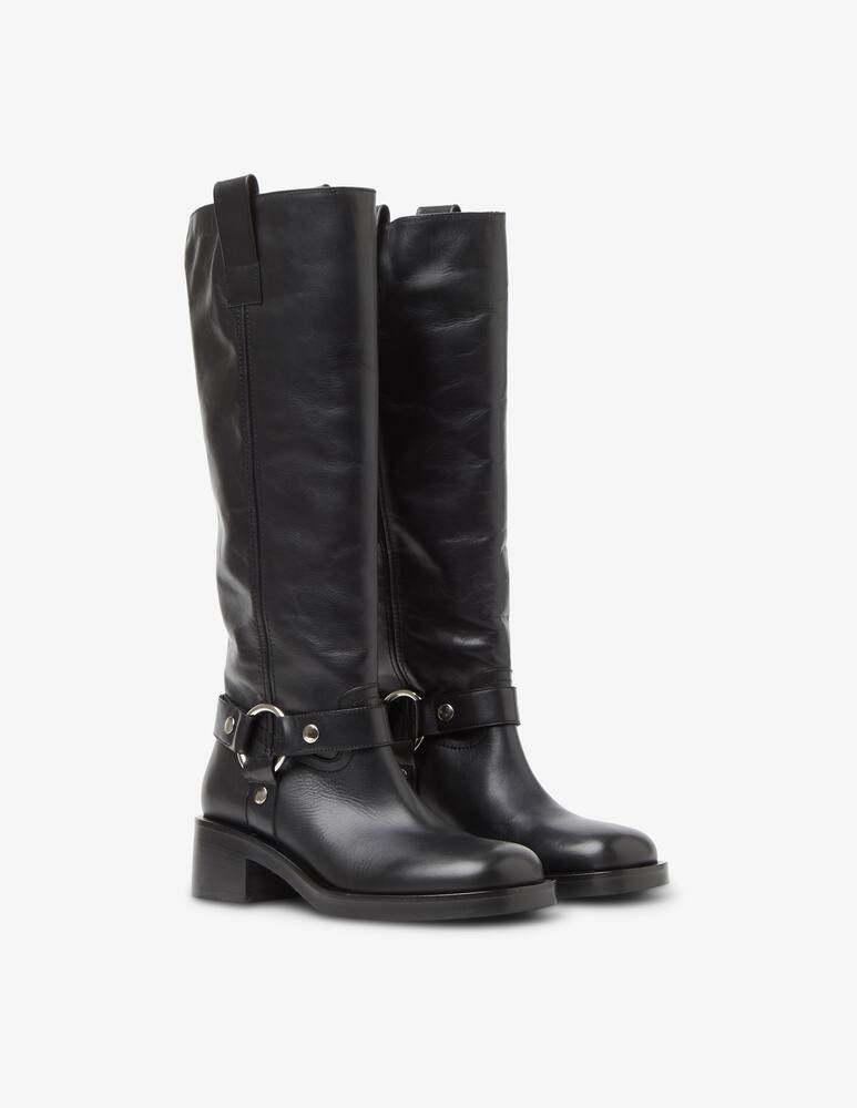 rinascente Strategia Joy2 flat leather biker boot